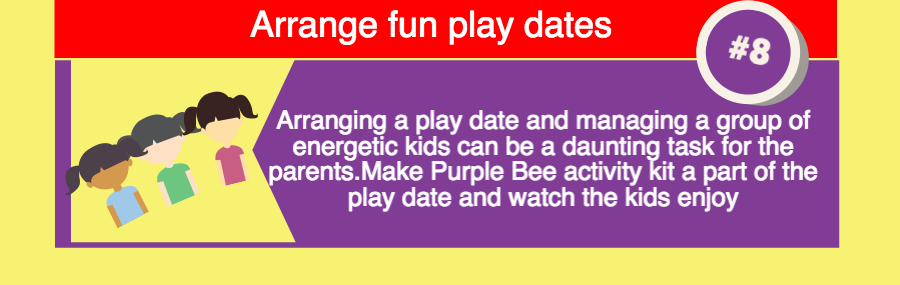 Purple Bee activity kits for play dates
