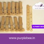 Alphabet matching activity using craft sticks